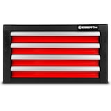 thumbnail of EBERTH Werkzeugkiste Metall, 4 Schubladen, kugelgelagert, abschließbar, rot pulverbeschichtet