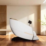 thumbnail of Massagesessel, Zero-Gravity Liegesessel, Tiefenmassage, mit Heizfunktion, Vollmassage, Bluetooth SL Schienen Weiß L140×B73×H106cm /A001-Bai/