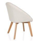 thumbnail of Besucherstuhl / Dining Stuhl SCANDI TED Stoff weiß hjh LIVING