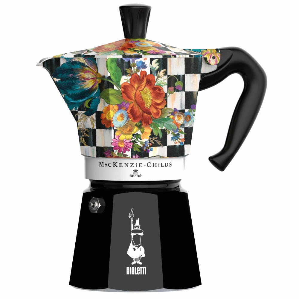 Bialetti MacKenzie-Childs Espressokocher Moka Express 6 Tassen, Espressokanne, Kaffeebereiter, 5348