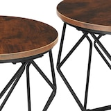 thumbnail of tectake 2 mesas de centro Benham  Madeira Industrial Escura, Rústica