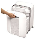 thumbnail of Fellowes Distruggidocumenti a microframmento LX201, 12 fogli, per piccolo ufficio, cestino 22L, con Intellibar e Safesense, sicurezza P-5,nero,5050101