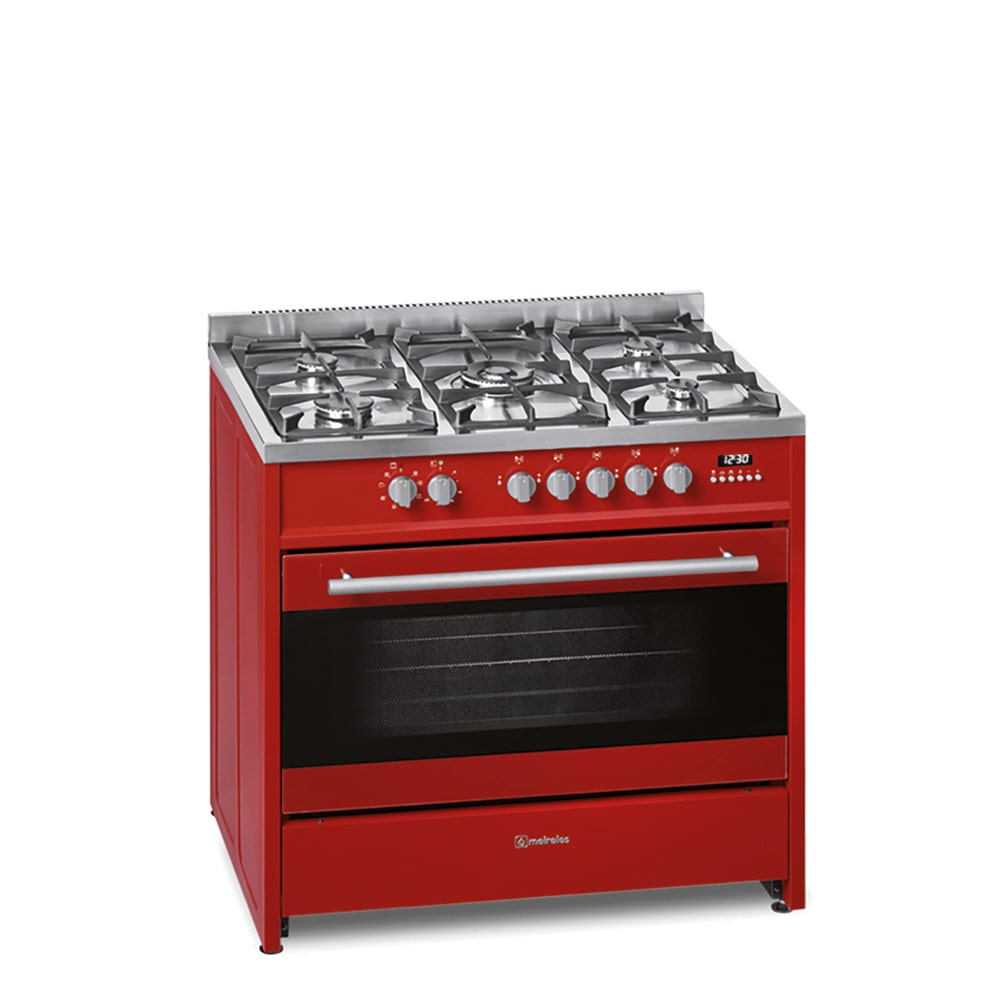 MEIRELES cocina gas 90cm 5 fuegos horno electrico multifunciones E 911 R NAT