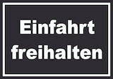 thumbnail of Einfahrt freihalten Schild weiß-schwarz A1 Rückseite selbstklebend