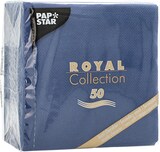 thumbnail of PAPSTAR 50 Servietten "ROYAL Collection" 1/4-Falz 25 cm x 25 cm dunkelblau