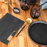 thumbnail of Securit® Menukaart A5 "Nature" - Zwart - Natuurlijke vezel - 4 zijden