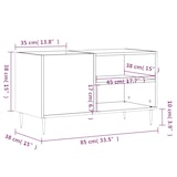 thumbnail of vidaXL Plattenschrank Schwarz 85x38x48 cm Holzwerkstoff