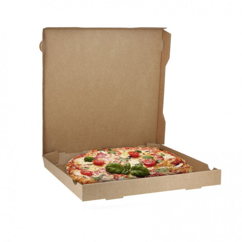 100 Uds. Cajas de pizza kraft pequeña-mediana (30cm)  Ref PIZZ30K
