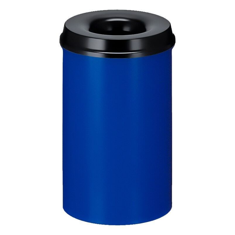 Vlamdovende papierbak 20 ltr - blauw, zwart