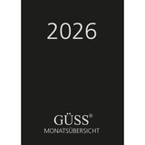 thumbnail of Monatskalender, 1 Monat / 2Seiten, 2023, schwarz, 90 x 150 mm