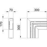 thumbnail of OBO Bettermann Flachwinkel GKH-F70170RW 6114340