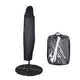 thumbnail of SVITA Zwenkparasol 3m met beschermhoes Parasolstandaard opvulbaar 4-delige kantelparasol Zwenkparasol grijs