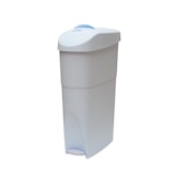 thumbnail of Jofel - Contenedor Sanitario Femenino con Pedal, Deposito de compresas, Tapa Superior Extraible, Trampilla para Depositar las Compresas, 15 L, Blanoc