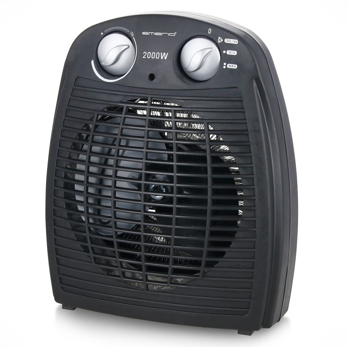Emerio Ventilator Kachel - 25 m² - 2 Temperatuur instellingen - Ventilatorfunctie - Regelbare thermostaat - Omvalbeveiliging - FH-106737.2 Zwart