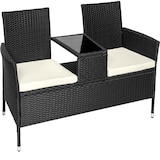 thumbnail of tectake Wicker tuinbank met tafel - zwart/beige - 404557