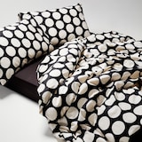 thumbnail of Benetton - 4-teiliges Doppelbett-Set (Bettbezug 220 x 220 cm, Spannbettlaken 160 x 200 cm und 2 Kissenbezüge 50 x 80 cm) 100 % schwarze Baumwolle