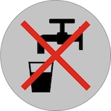 thumbnail of CombiCraft Aluminium Türschild 'Kein trinkwasser' - Ø75mm mit 3M-Klebeband