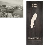 thumbnail of Wandbild SWEDEN Holz mit Silhouette von Schweden 30x80cm skandinavisch