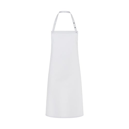 Bib Apron Press Stud Santorini: One Size / White