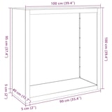 thumbnail of Brennholzregal 100x40x100 cm Cortenstahl