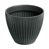 thumbnail of WellHome - Blumentopf aus rotationsgeformtem Kunststoff 27L Ø40x33cm in farbe Graphitgrau - Latia Round