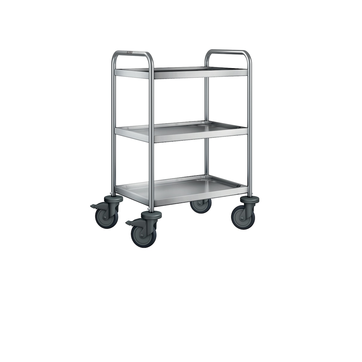 B.PRO SW 6 X 4-3, Servierwagen aus rostfreiem Edelstahl mit Kunststoffrollen