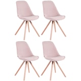 thumbnail of 4er Set Stühle Toulouse Samt Rund pink/natura