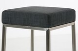 thumbnail of CHEFGASTRO 2er Set Barhocker ARIZONA 85 Edelstahl HxBxT 85x37x37cm Stoff Dunkelgrau Barstuhl