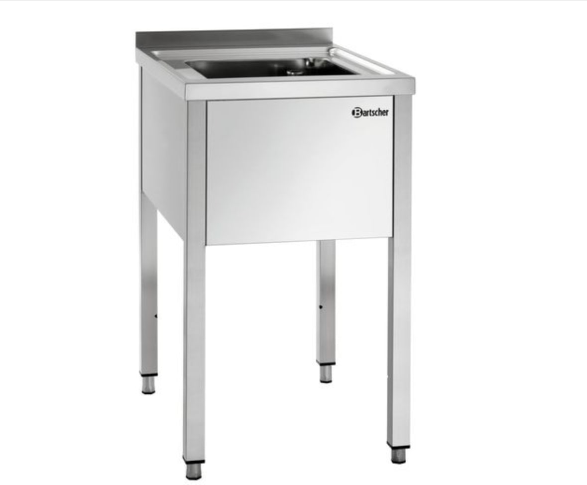 Plonge professionnelle en INox - avec 1 cuve - Bartscher | METRO