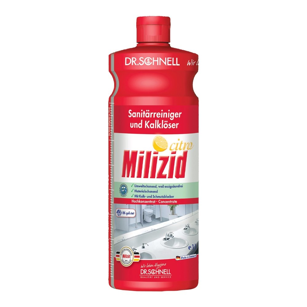 Dr. Schnell MILIZID CITRO Sanitärreiniger Hochkonzentrat – 1 Liter Flasche