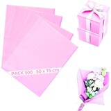 thumbnail of Carta velina rosa baby 50x75 cm – 500 fogli per confezioni nascita, fioristi, decorazioni eleganti, artigianato e pompon