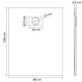 thumbnail of vidaXL Duschwanne SMC Schwarz 100×80 cm