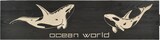 thumbnail of Raumzutaten Wandbild Holz "Ocean World" 80x20cm Meeresbewohner ORCAS