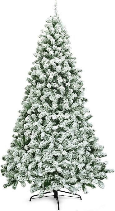Árvore de Natal artificial Cosway 225 cm, suporte metálico para árvore de Natal, 1346 copas de árvore em PVC