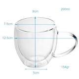 thumbnail of Intirilife 2x Doppelwandiges Thermo Glas Set in 200 - 250ml - Mundgeblasen isoliert für Latte Macchiato, als Teeglas oder Kaffeeglas