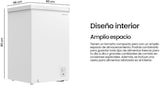 thumbnail of INFINITON Arcón Congelador CH-15H85BEH, 143 L, 85 cm, Ciclico, E, Blanco