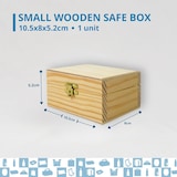 thumbnail of Espirito Rebelde Pequena Caixa de Madeira 105x80x52 mm - Caixa do Tesouro em Madeira com Fecho, Cofre do Tesouro, Caixa de Jóias