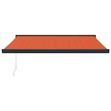 thumbnail of vidaXL Markise Einziehbar Orange und Braun 3,5x2,5 m Stoff & Aluminium