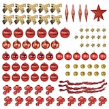 thumbnail of HOMCOM árbol de navidad artificial 180 cm con 150 luces árbol de navideño de 480 ramas con 100 decoraciones soporte de acero Ø86x180 cm