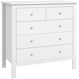 thumbnail of HOMCOM cómoda con 5 cajones, cómoda para dormitorio con patas elevadas, cajonera para salón, oficina, estilo moderno, 79x39,5x80,5 cm, blanco