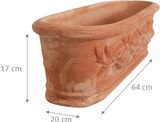 thumbnail of Biscottini Blumentöpfe 64x20x17 cm – Ovale Terrakotta-Vase – Blumenkasten für den Außen- und Innenbereich – Blumenkasten für den Balkon
