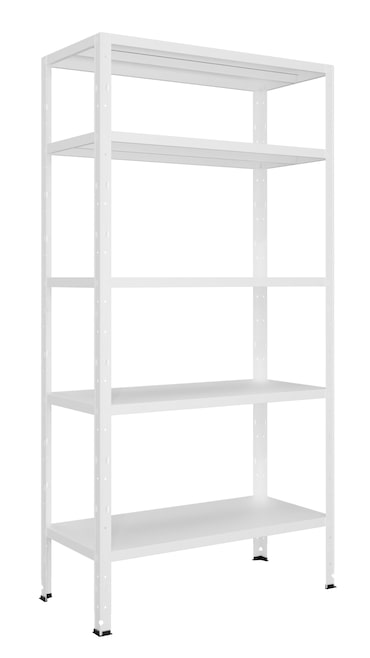 CROSSER Scaffalatura in Acciaio Verniciato 90x40xH180 montaggio ad incastro, Bianco