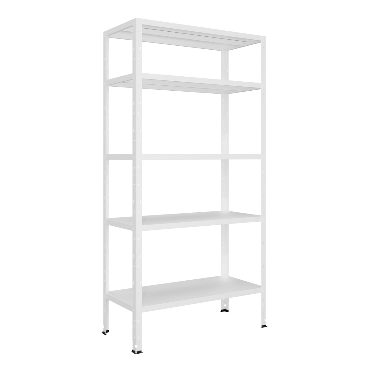 CROSSER Scaffalatura in Acciaio Verniciato 90x40xH180 montaggio ad incastro, Bianco