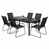 thumbnail of 7tlg Gartengarnitur Gartenmöbel Glastisch 150x80cm 6 x Stuhl