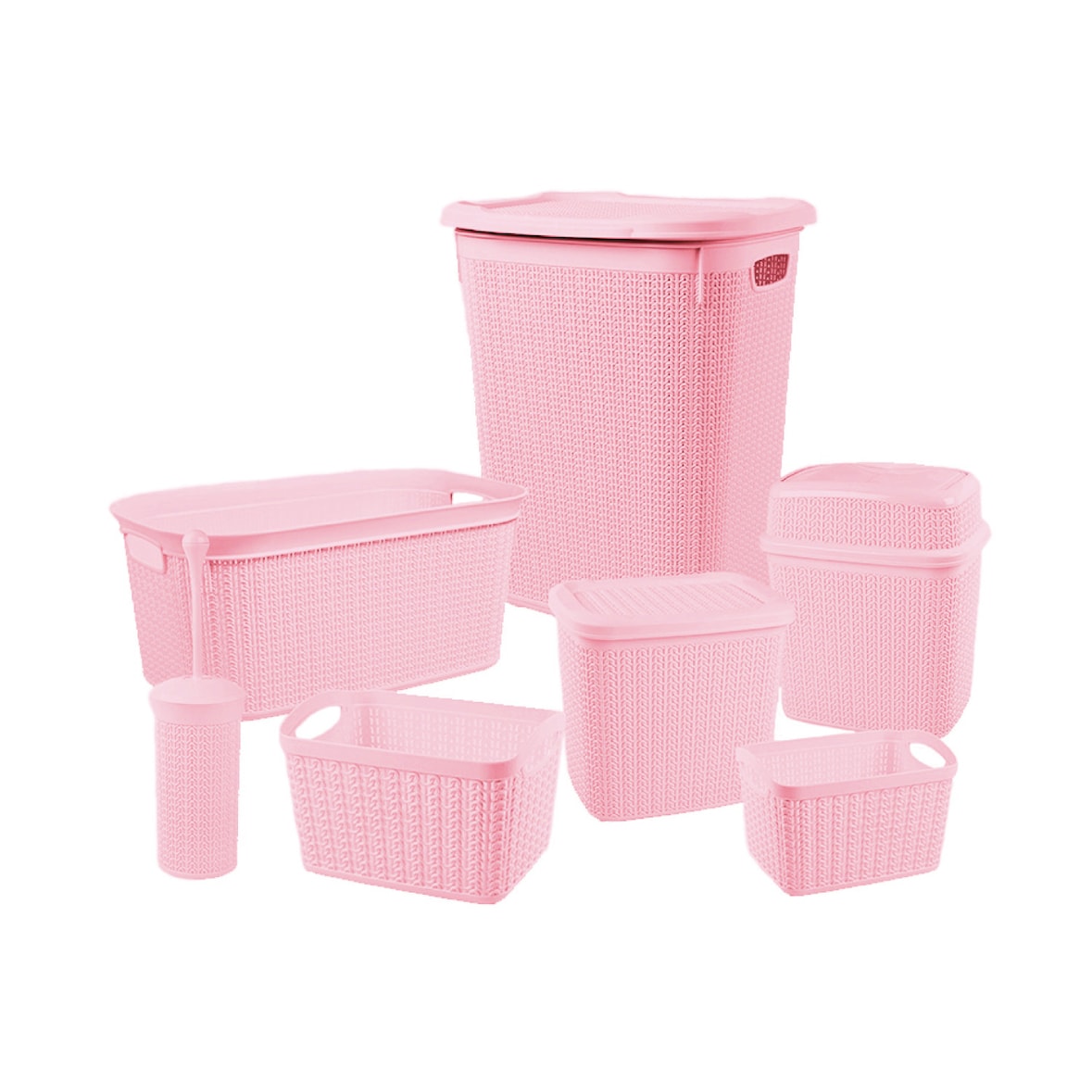 Badkamerset 7 Delige Roze 7house