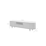 thumbnail of KAWOLA Lowboard MARIA TV-Bank Marmorplatte Kunstleder grau