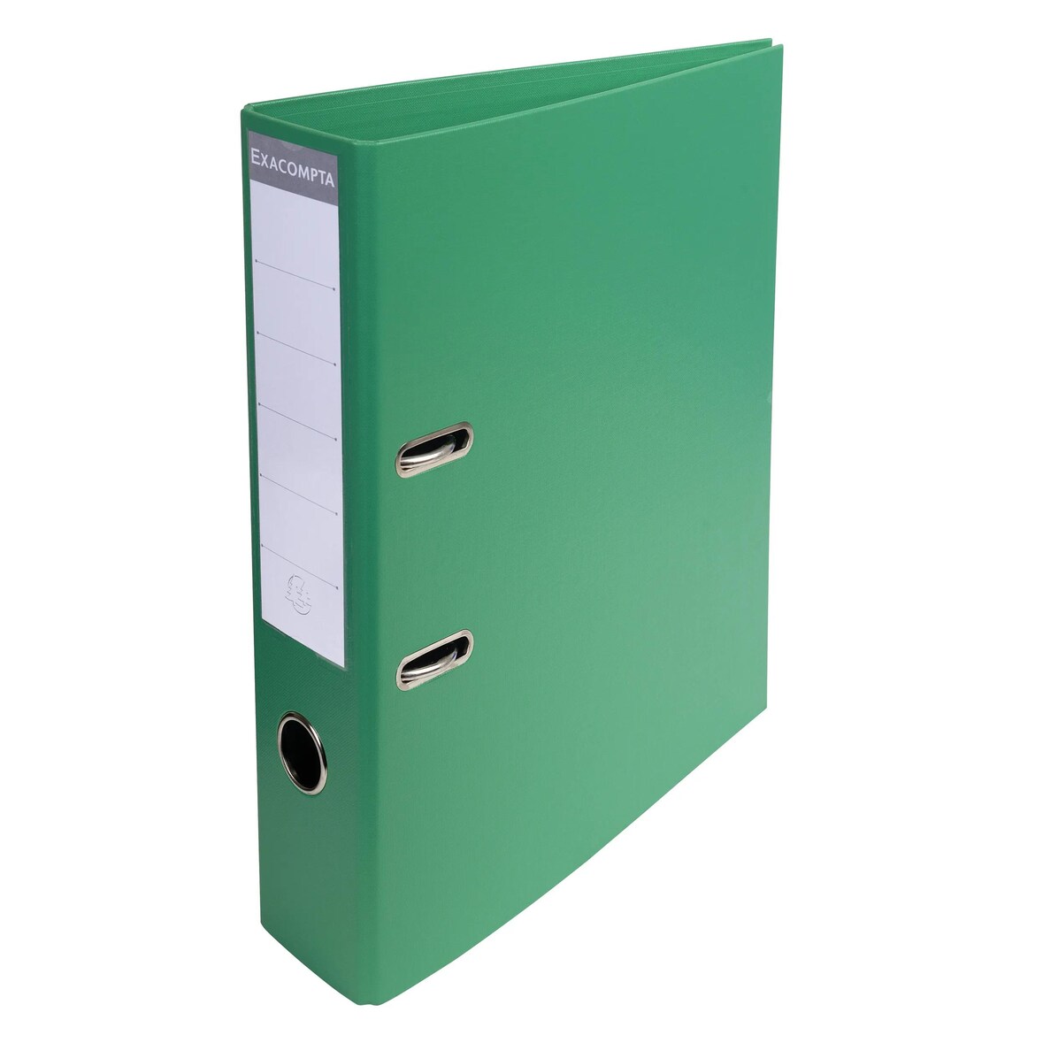 Exacompta 53743E 10x Ordner aus PVC mit 2 Ringen, Rücken 70mm, 32x29cm für DIN A4 MAXI - Grün