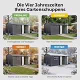 thumbnail of Gerätehaus XXXL – verzinktes Metall in Anthrazit (RAL 7016) | Inkl. Schloss & Werkzeughaken | wetterfester Geräteschuppen, Gartenhaus