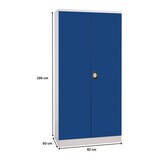 thumbnail of PROREGAL Stahlschrank BEE mit 8 lackierten Fachböden | HxBxT 195x92x50cm | Weiß-Blau | Werkstattschrank Werkzeugschrank Aktenschrank Universalschrank