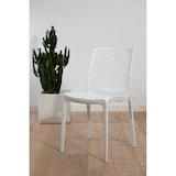 thumbnail of Conjunto 6 Sillas de polipropileno con fibra de vidrio apilables para exterior y jardín, bar y restaurante, cocina diseño moderno - ANNA - Blanco